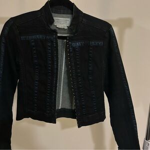 Vintage BCBGMaxAzria dark denim Blue Jean Georgia Jacket